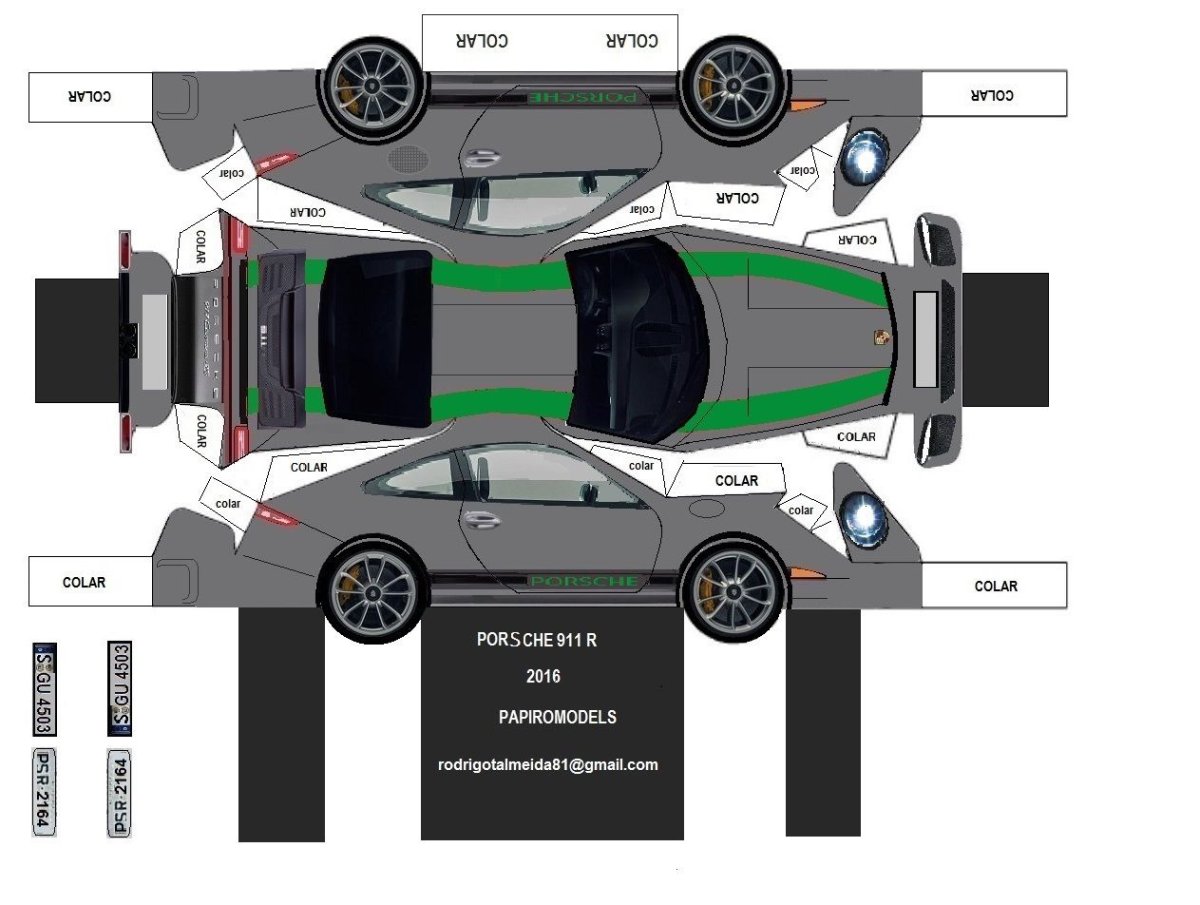 Бумажные модели Porsche 911