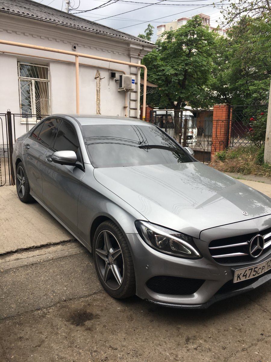 Мерседес c class w205 серый матовый