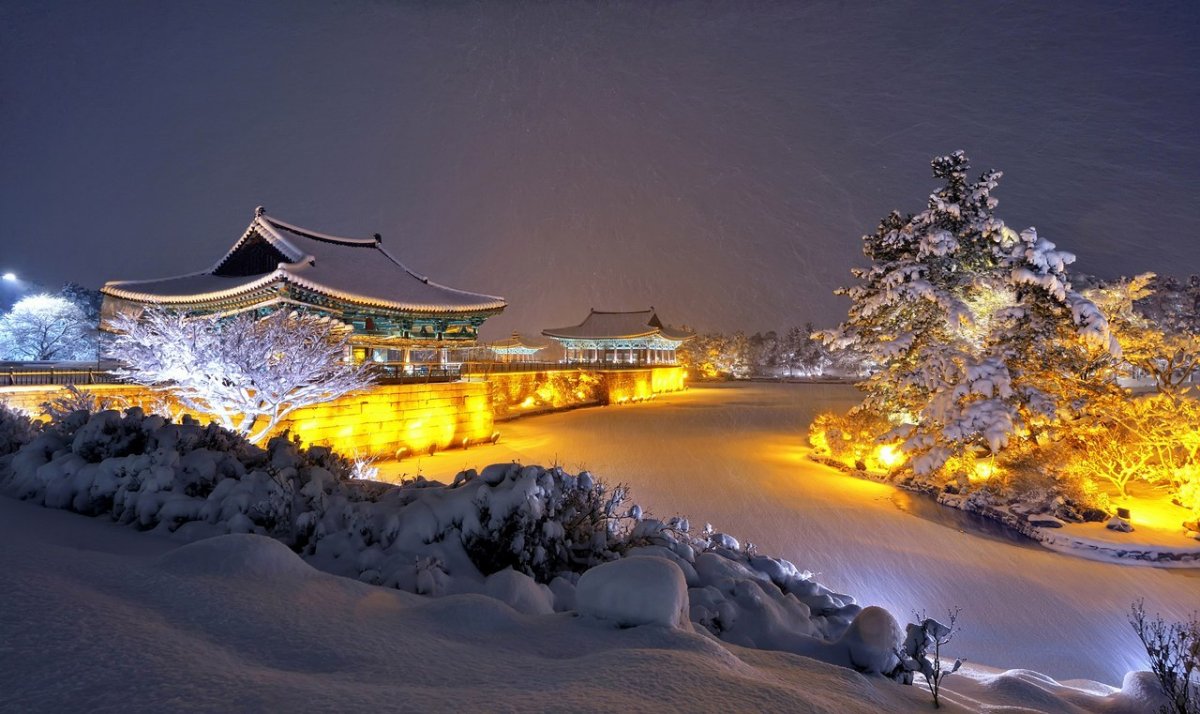Южная Корея Кёнджу зима