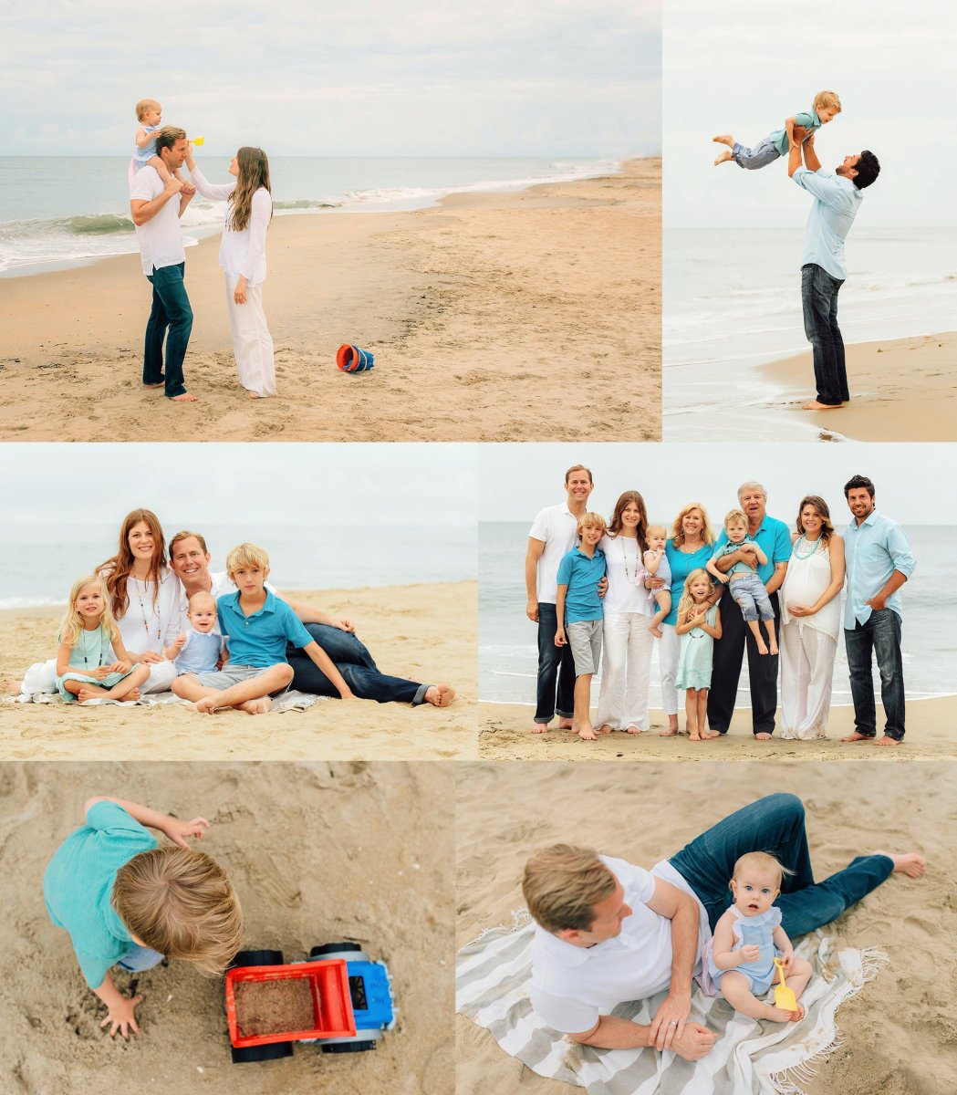 Позы для пляжных семейных фотосессий