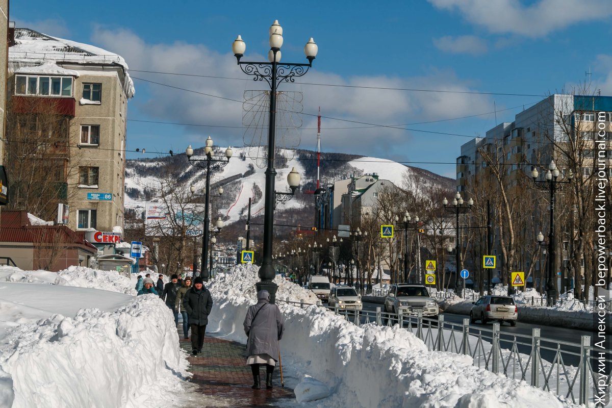 Южно-Сахалинск зима город