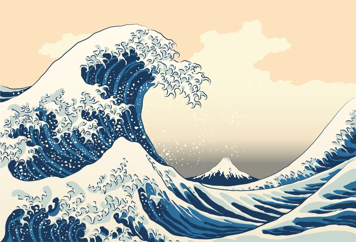 Японский художник Мураками волна
