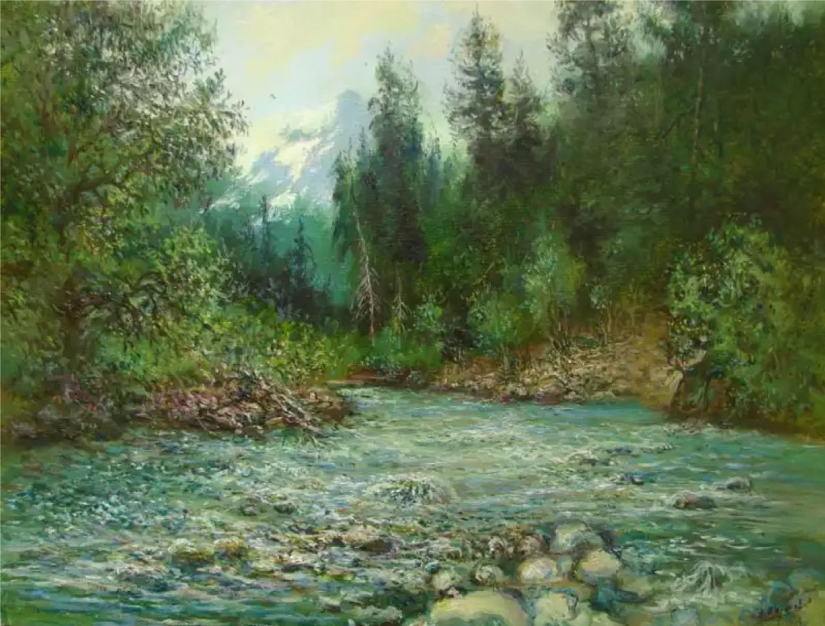 Картина Горная река Юрий Игнатенко