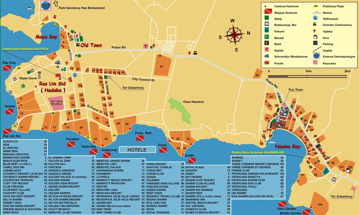Туристическая карта Шарм Эль шейха