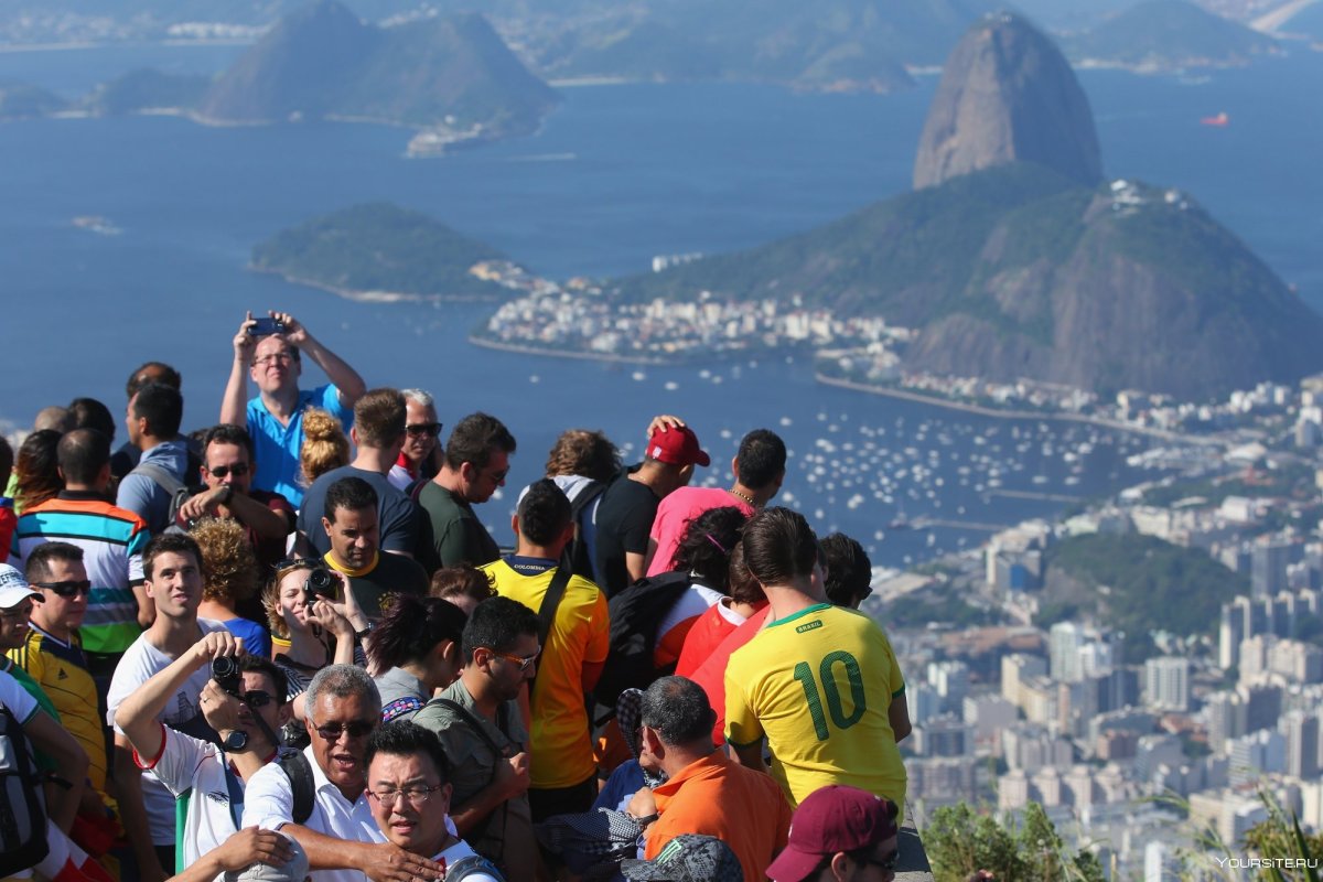 Туристы в Рио-де-Жанейро Бразилия