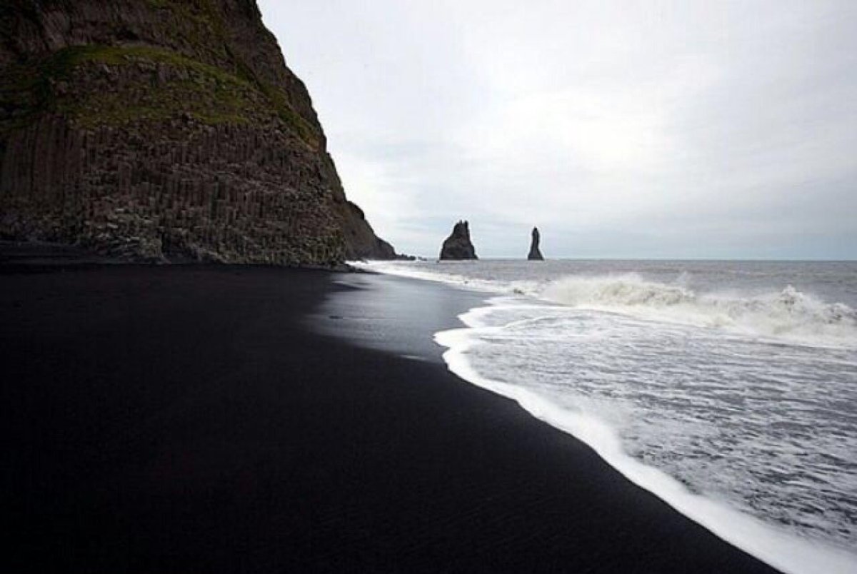 Черный вулканический пляж Исландия