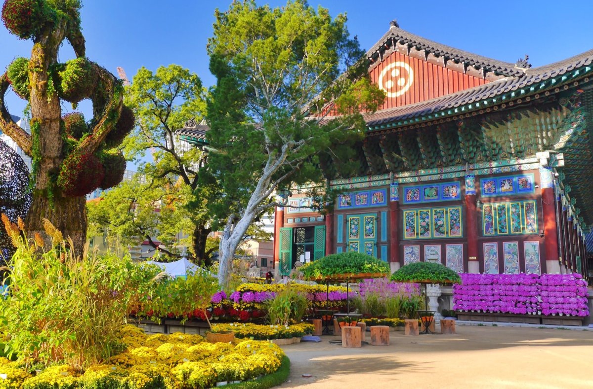 Южная Корея буддийский храм Чогеса