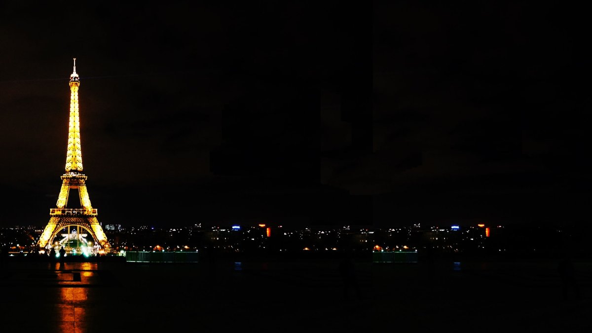 Париж ночью Горизонт