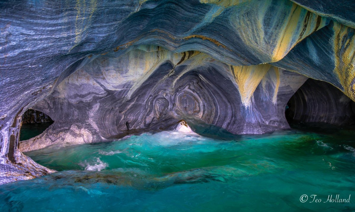Мраморные пещеры Чили на карте