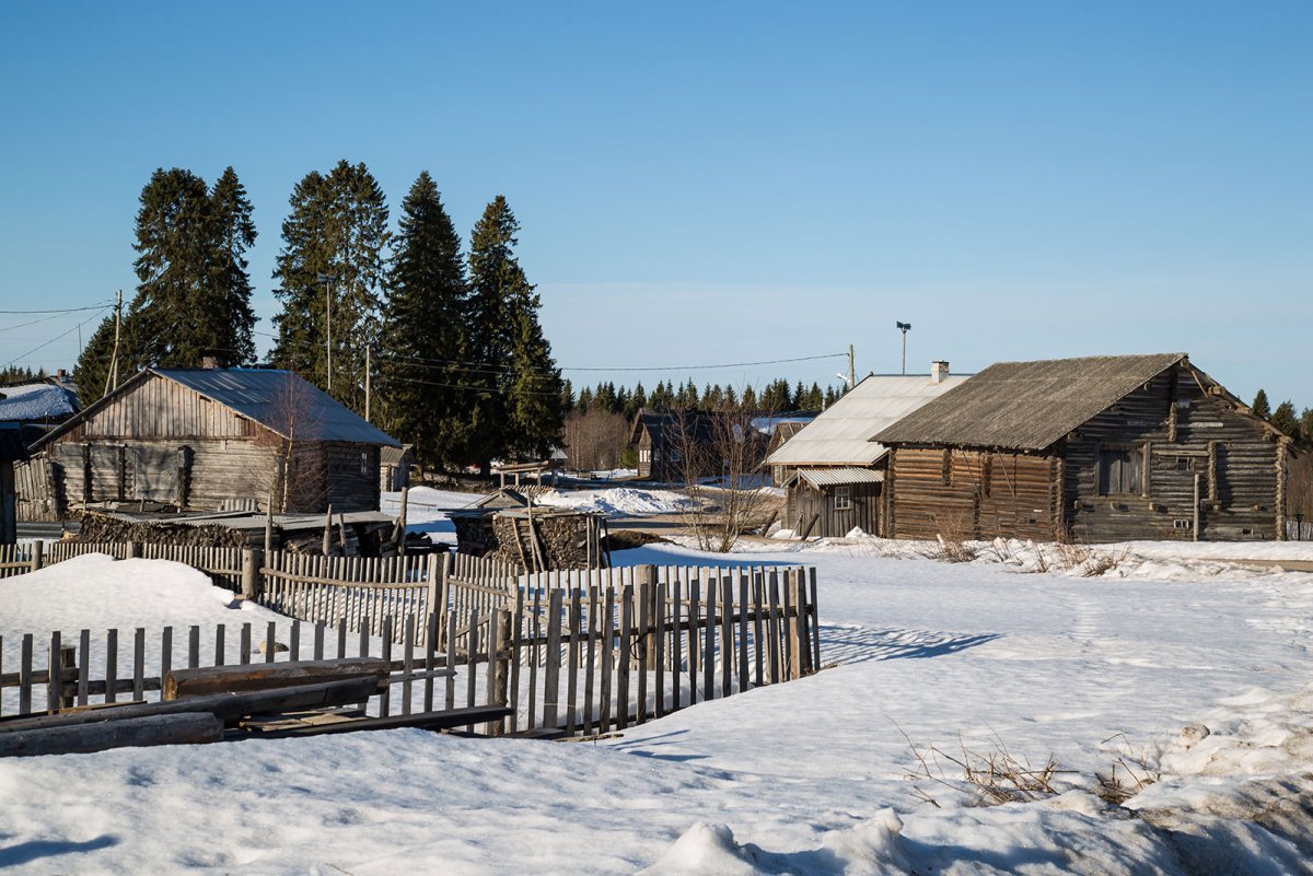 Карельская деревня Кинерма зима