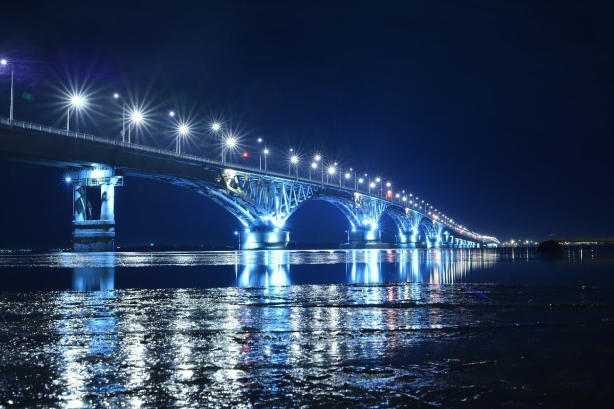 Саратов мост через Волгу Энгельс Саратов