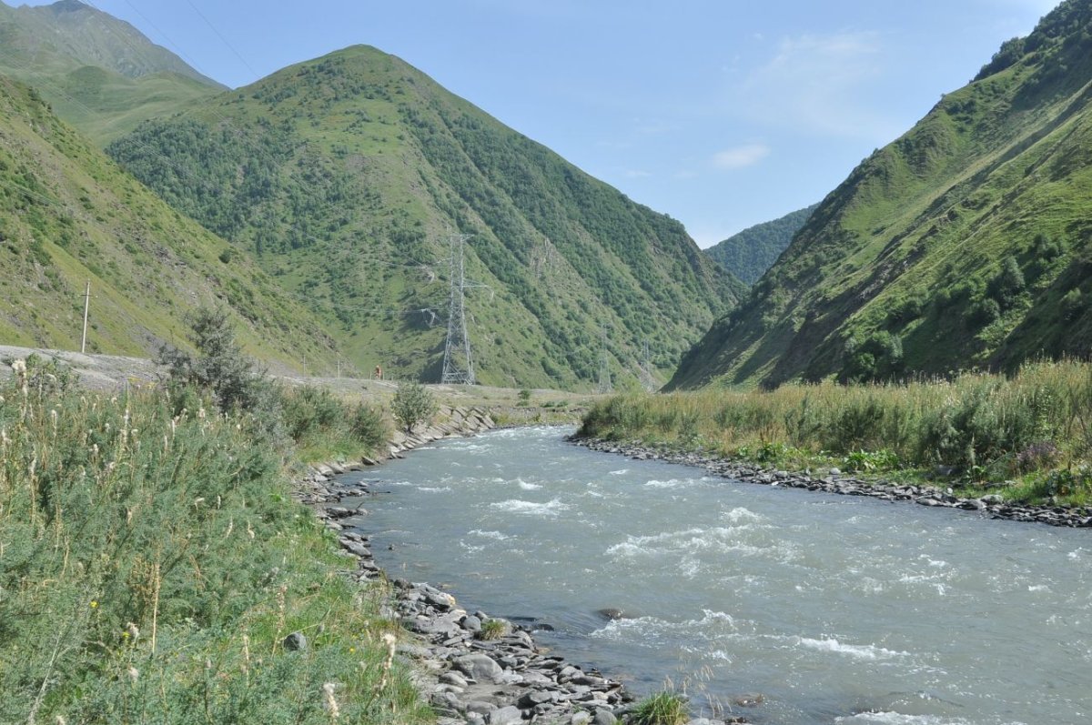 Река Терек Чеченская Республика