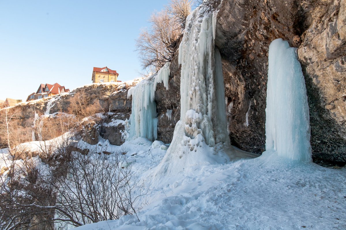 Дагестан Матлас водопад зимой