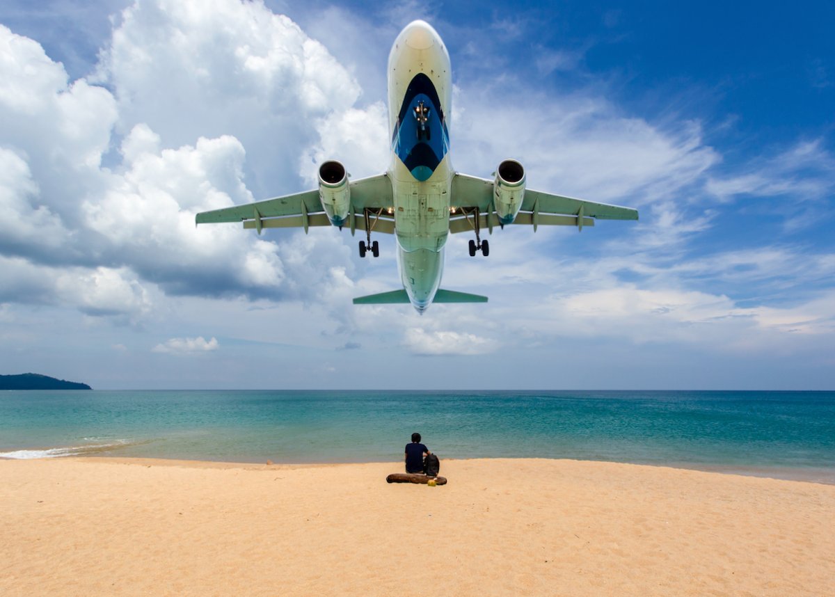 Пляж май као Пхукет самолеты