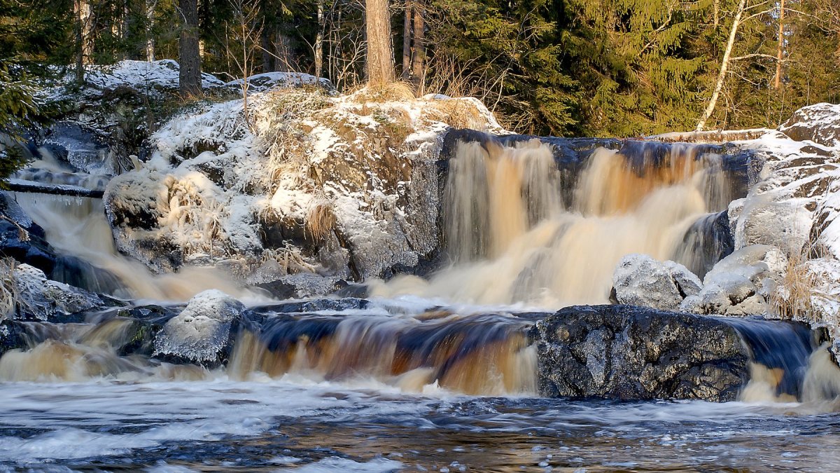 Карелия водопады Рускеала