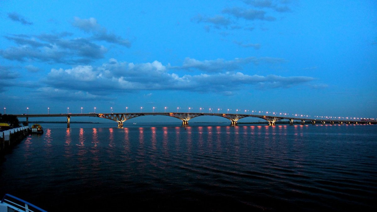 Волга река мост Саратов