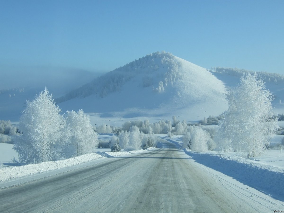 Горно Алтайск зима