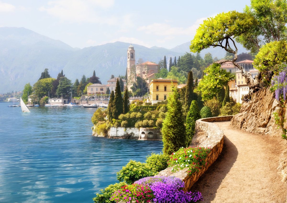 Пейзаж Италия Тоскана озеро Комо