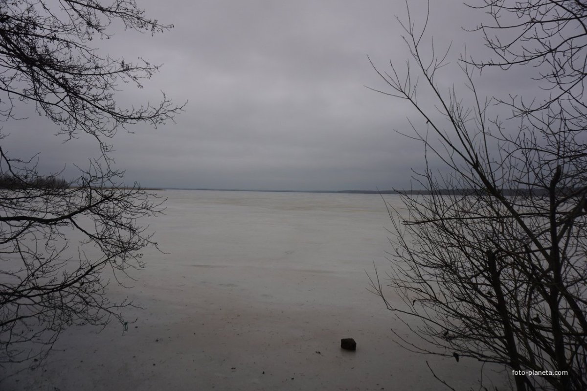 Озеро Сестрорецкий разлив зимой