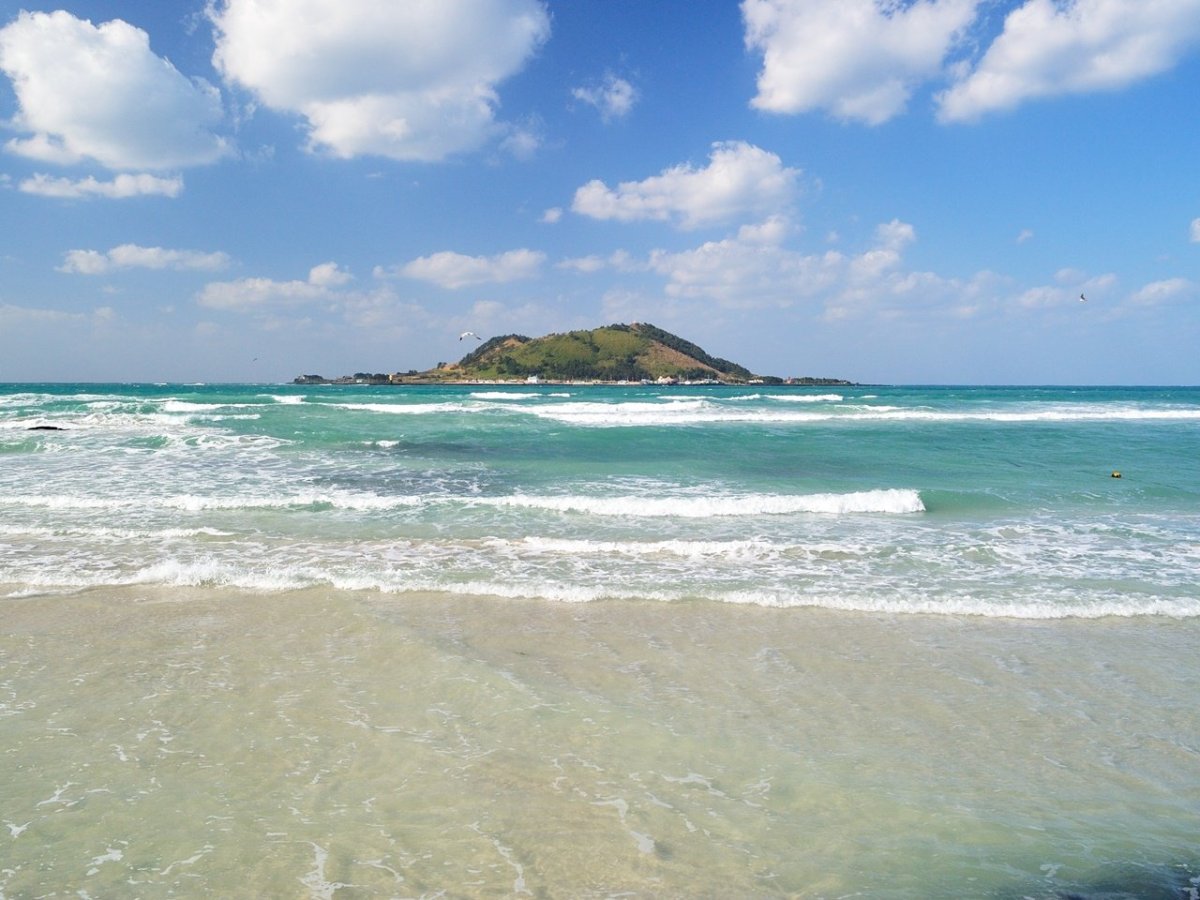 Чеджу остров Южная Корея пляж