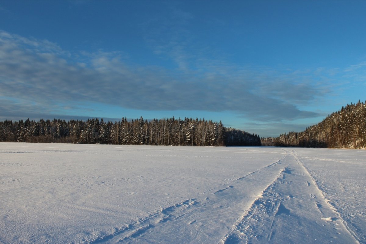 Озеро Пайкъярви зимой