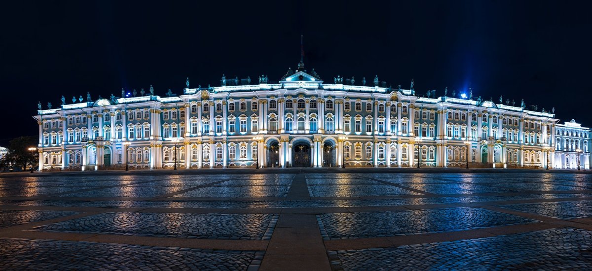 Эрмитаж Санкт-Петербург ночной