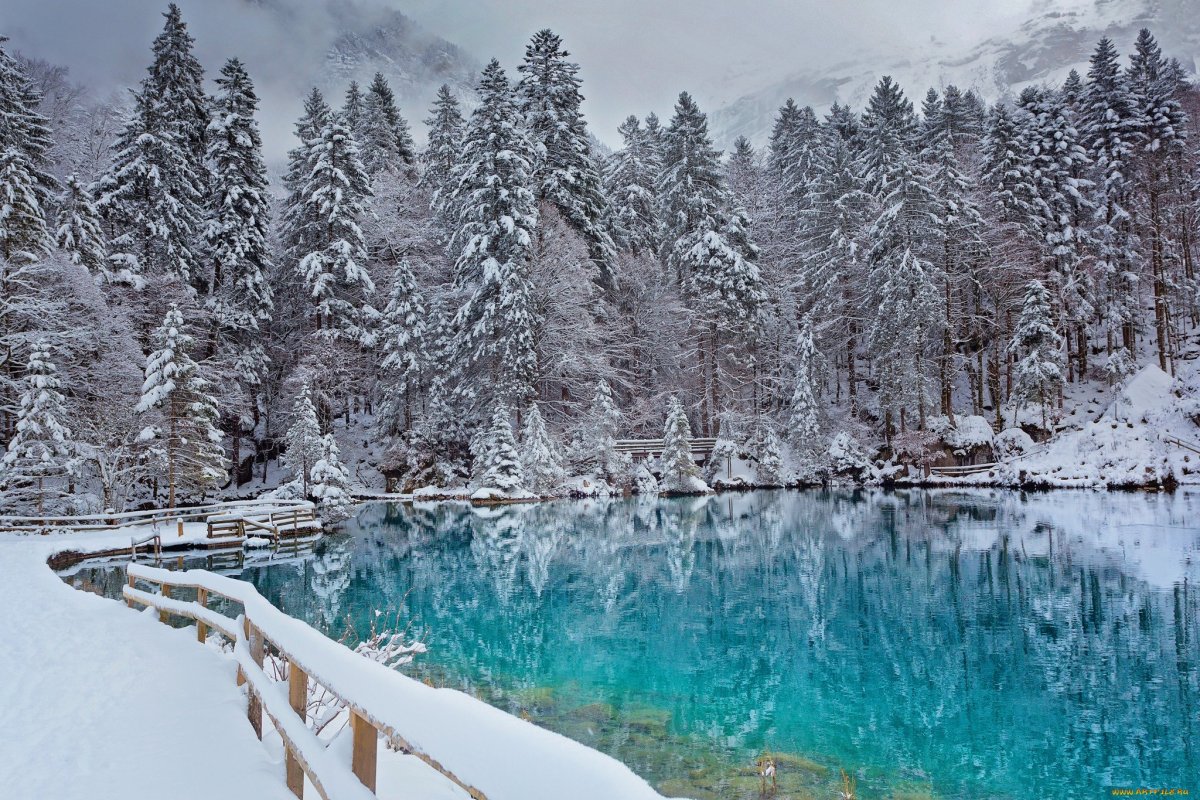 Озеро Блаузее зимой