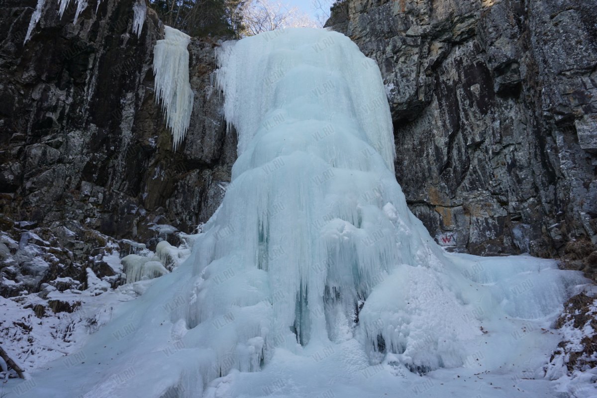 Беневские водопады зима