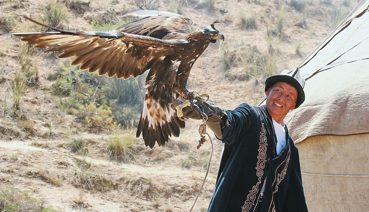 Фестиваль ловчих птиц в Киргизии