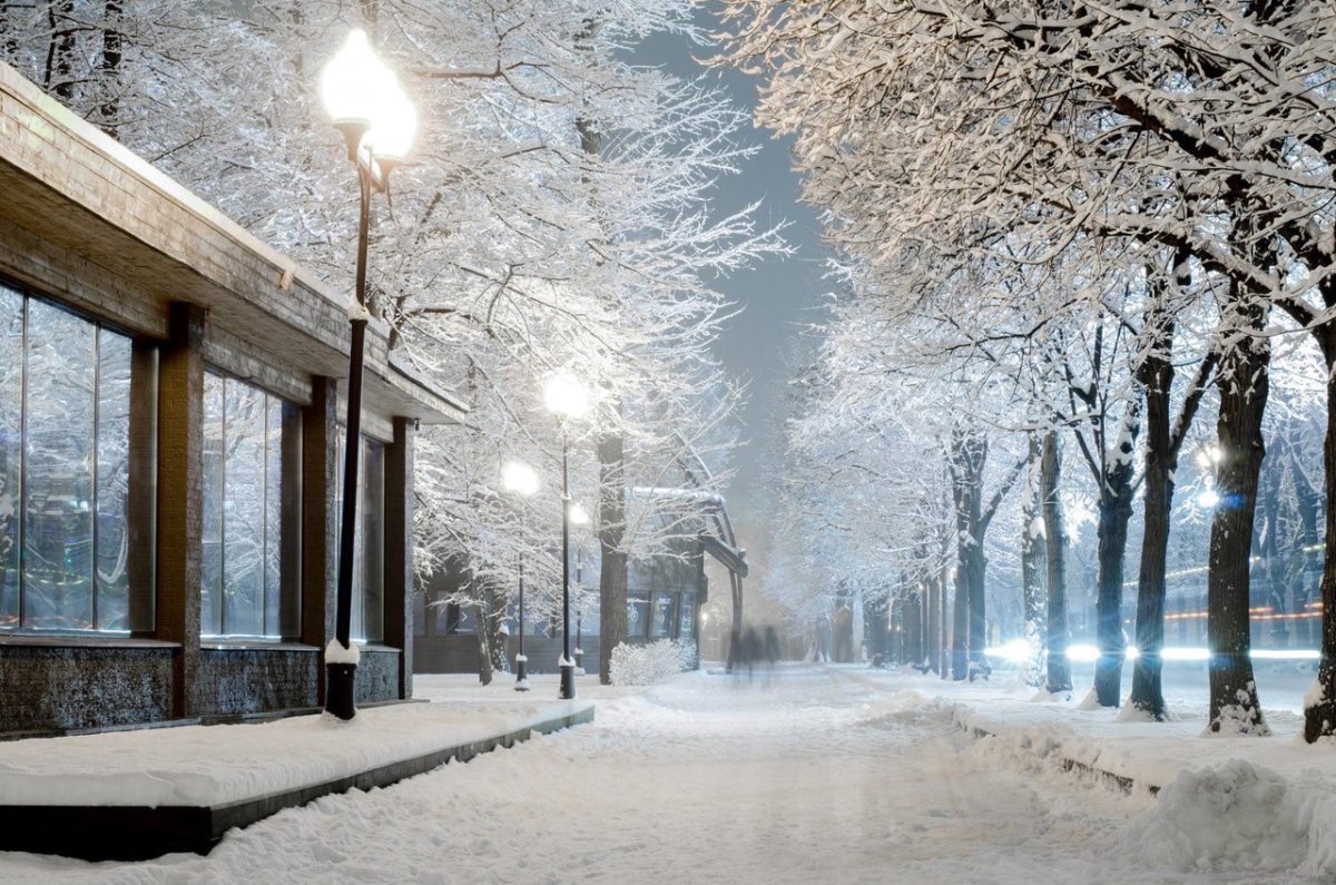 Красивые улицы в снегу