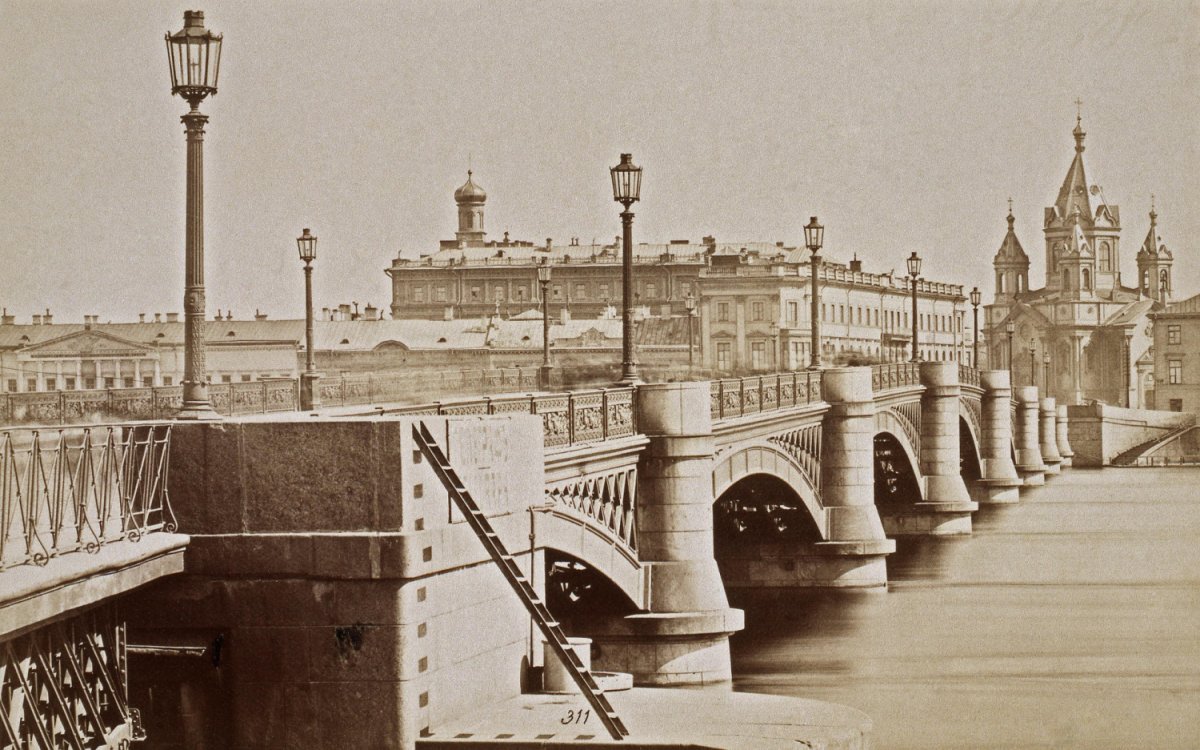 Николаевский мост в Санкт-Петербурге 19 век