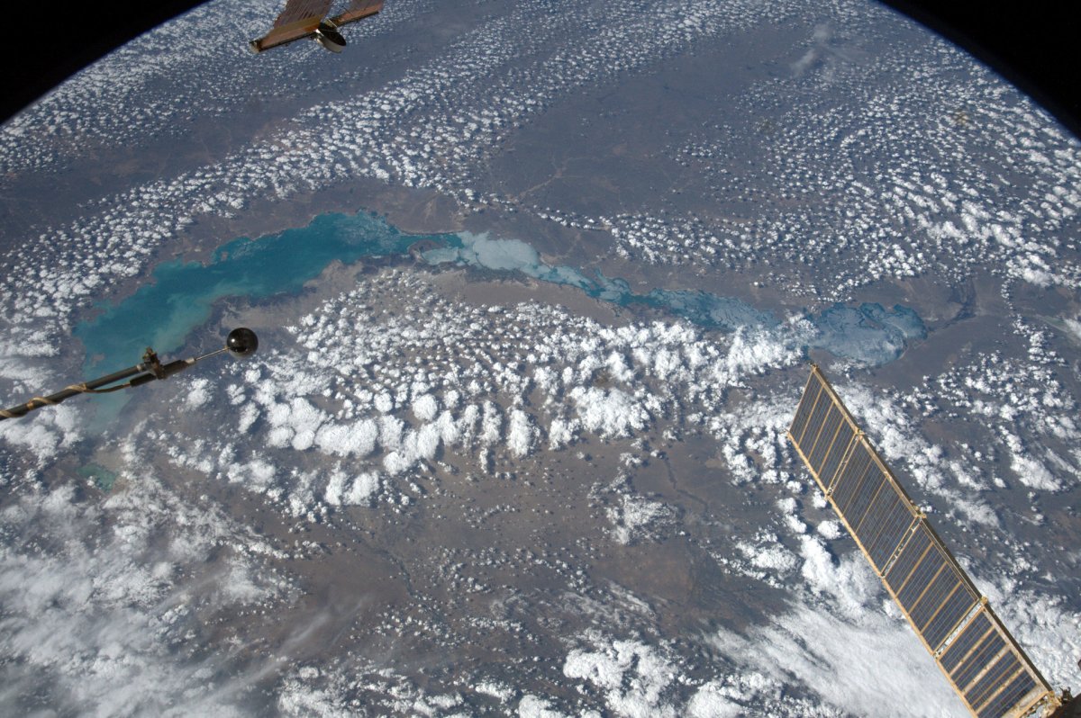 Космический снимок озера Балхаш
