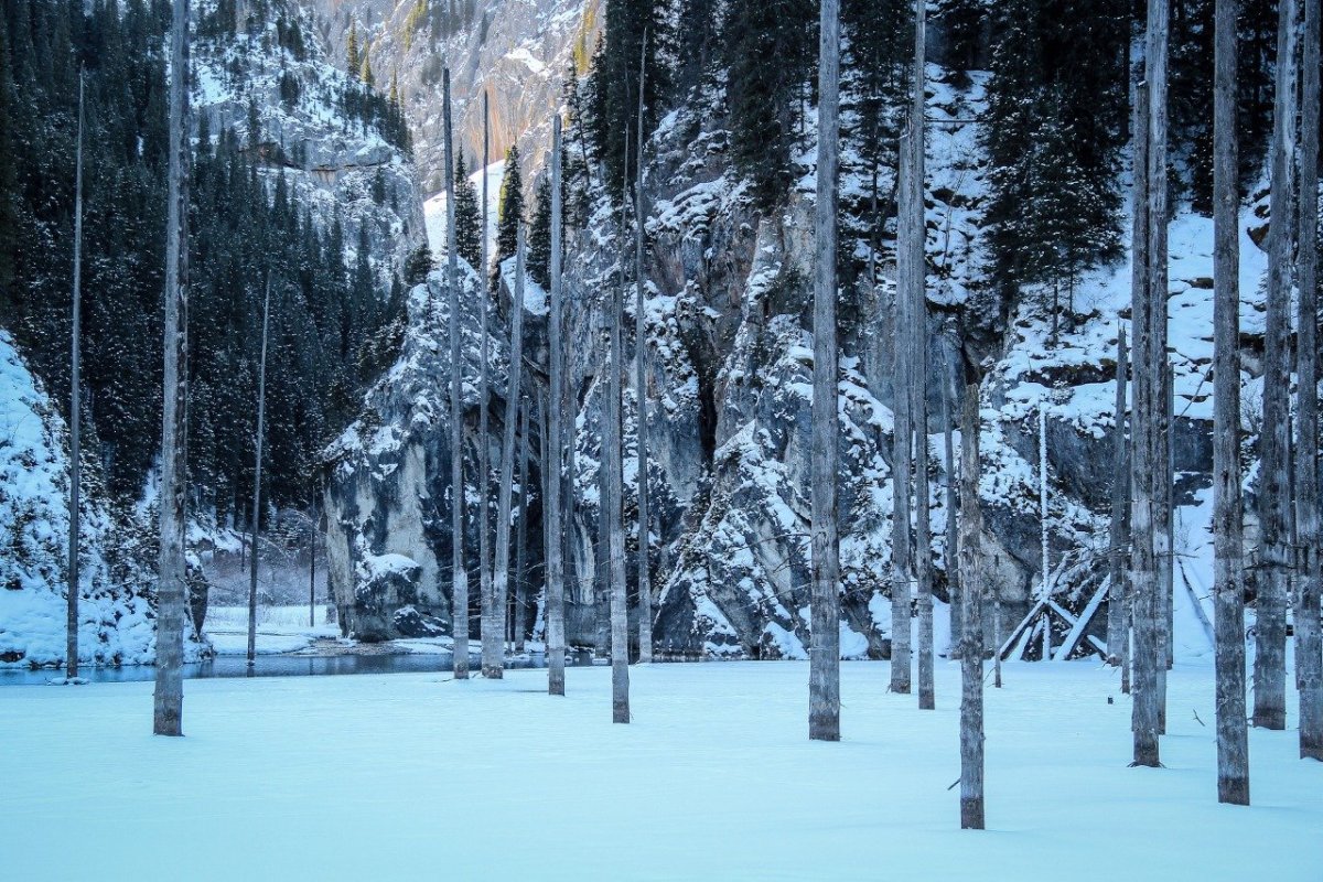 Озеро Кайынды зимой