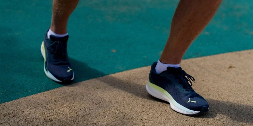 Puma для бега зеленые