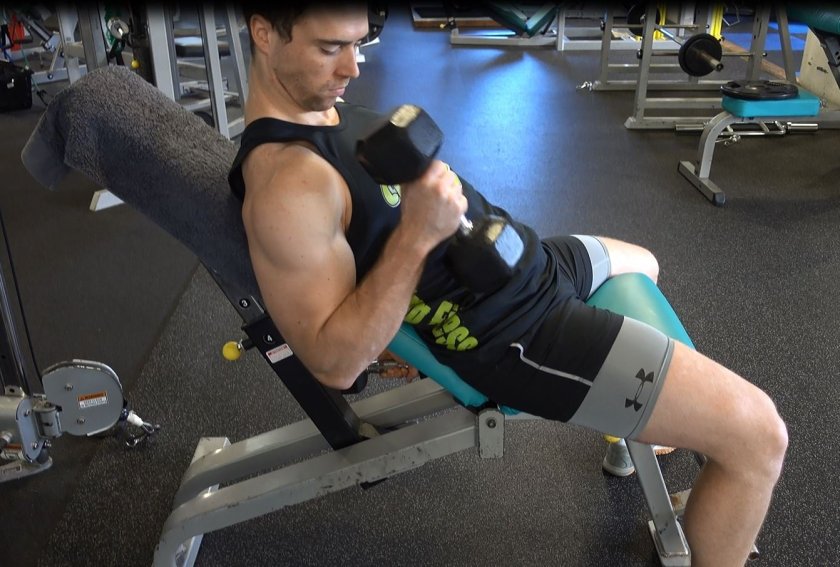 Incline Dumbbell Curl
