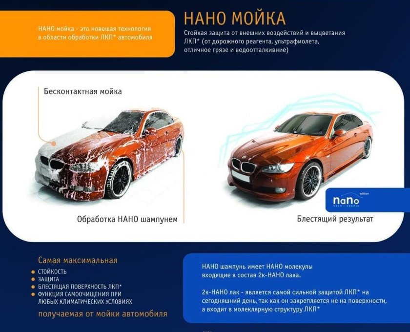 Трехфазная мойка автомобиля