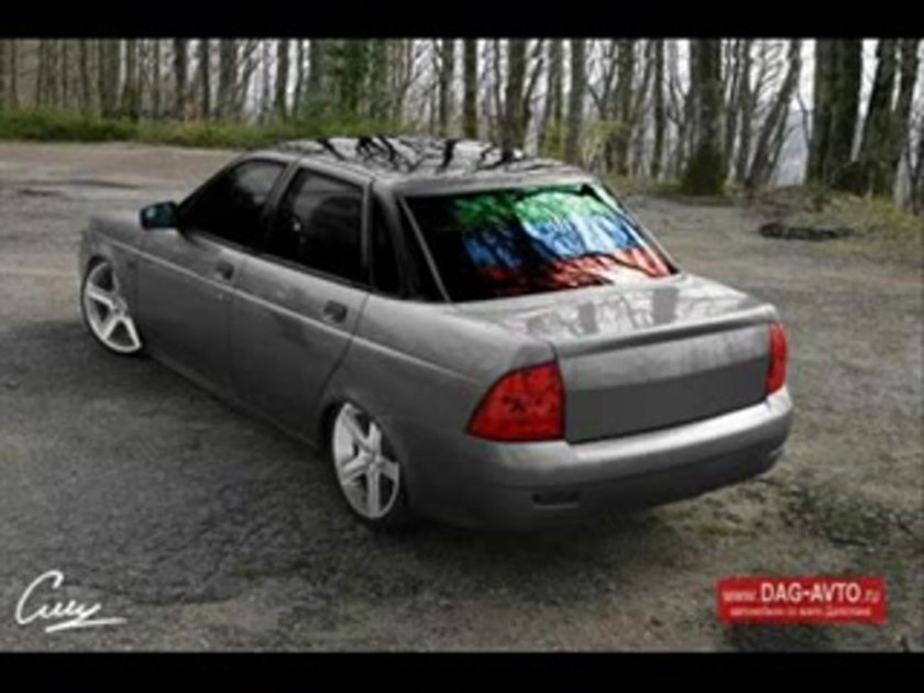 Тюнингованная Лада Приора Чечня