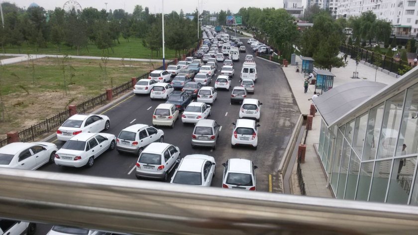 Пробки на дорогах Ташкента