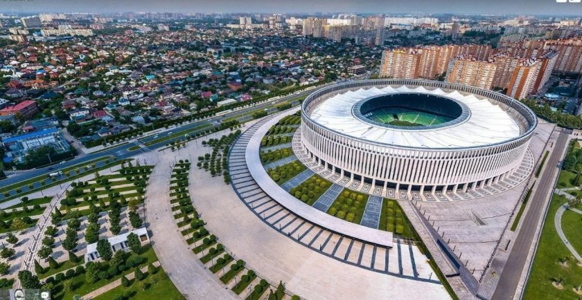 Стадион Краснодар с высоты птичьего полета