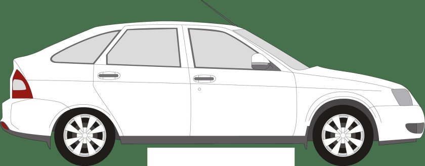 Lada Granta вектор сбоку