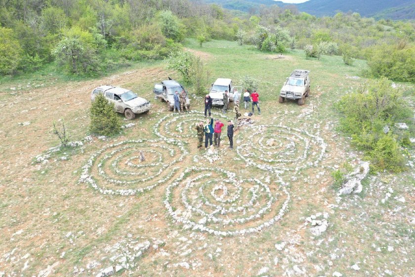 Рунический Лабиринт гора Бойко в Крыму