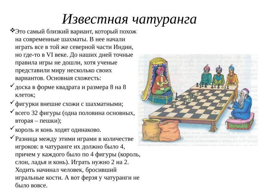 Шахматы в древней Индии чатуранга