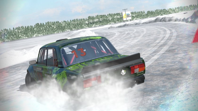 Дрифт на ЖИГЕ зимой