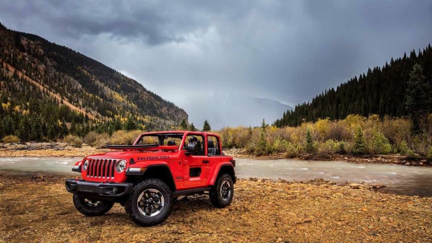 Jeep Wrangler Rubicon красный