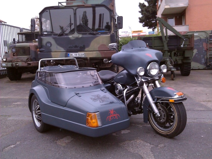 Harley Davidson Electra Glide с коляской