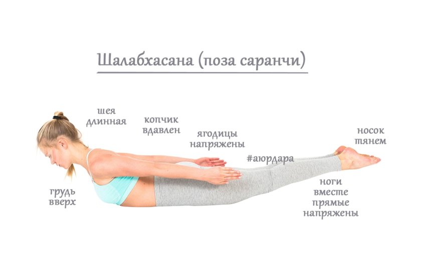 Шалабхасана поза кузнечика