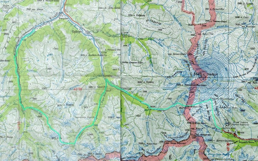 Узункол альплагерь на карте