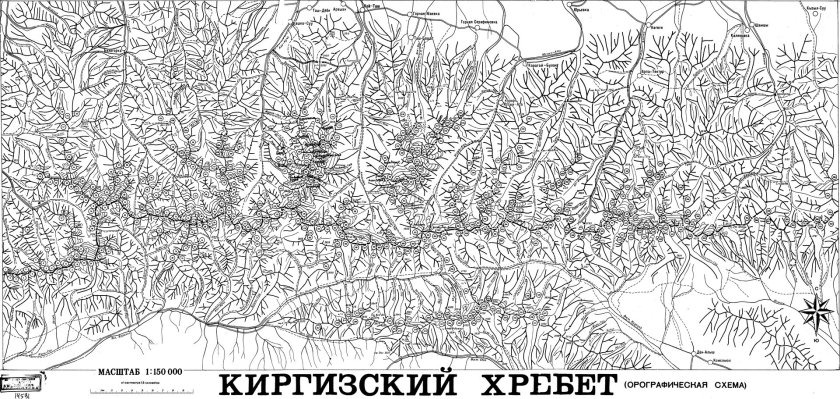 Хребты Тянь Шаня карта