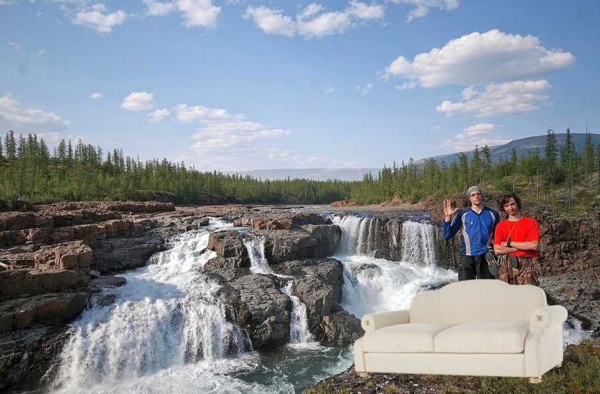Большой Курейский водопад плато Путорана