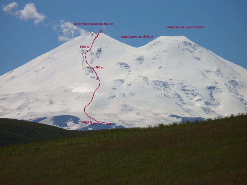 Восхождение на Эльбрус с севера маршрут